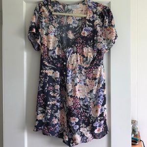 Auguste the Label Dahlia button down romper